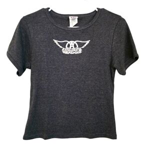 Vintage 90's Women's Aerosmith Short Sleeve Band Tee By Giant OSFA Small Y2K